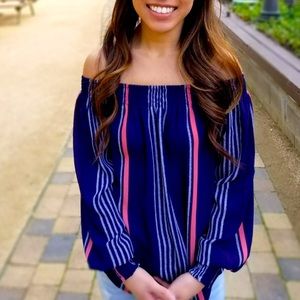 Express off the shoulder long sleeve